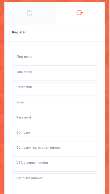 register screen